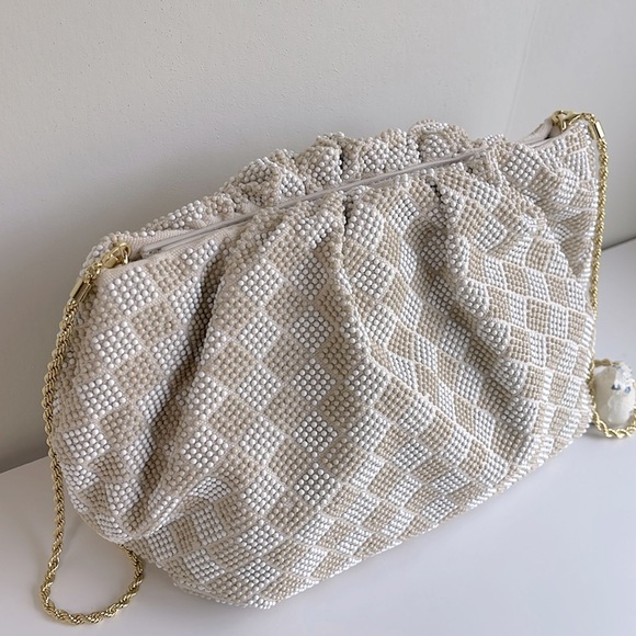 Loeffler Randall Pleated Beaded Clutch - Picture 4 of 16